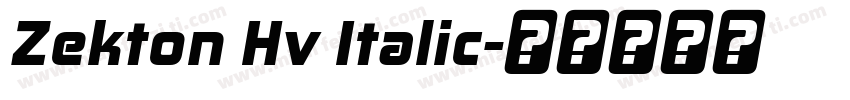 Zekton Hv Italic字体转换